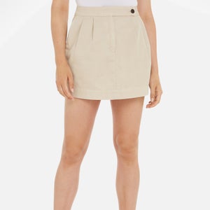 Tommy Hilfiger Co Pleated Cotton Mini Skirt
