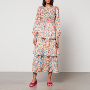Never Fully Dressed Lisa Shirred Jersey Maxi Dress