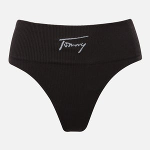 Tommy Hilfiger Signature Ribbed-Knit Thong