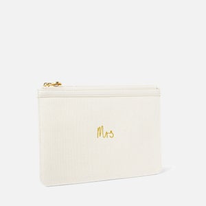Katie Loxton Bridal Embroidered Mrs Canvas Pouch