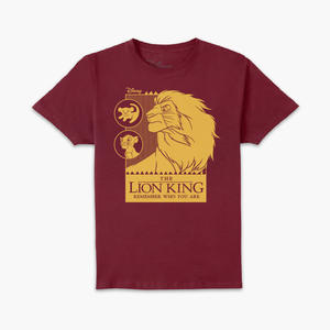 Camiseta unisex El Rey León Simba - Borgoña