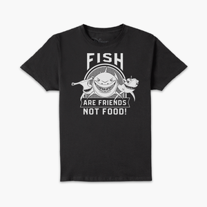 Camiseta unisex Buscando a Nemo Los peces son amigos - Negra