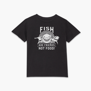 Camiseta para niños Buscando a Nemo Los peces son amigos, no comida - Negra