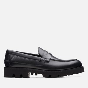 Clarks Men's Badell Slip Leather Loafers- Black