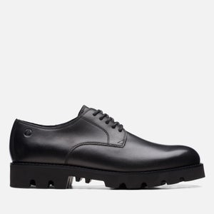 Clarks Men's Badell Walk Leather Derby Shoes - Black