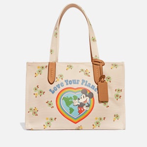 Coach x Disney Floral Mickey Recycled Canvas Tote Bag