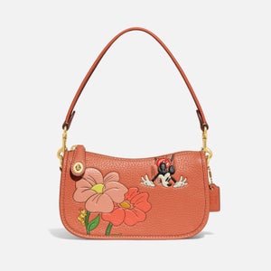 Coach x Disney Mickey and Flowers Leather Shoulder Bag