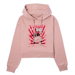Mickey Mouse Love Bug Women's Cropped Hoodie - Dusty Pink