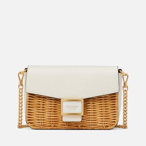 Kate Spade New York Katy Leather and Wicker Cross-Body Bag