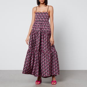 Sister Jane Glade Floral Satin-Jacquard Maxi Dress