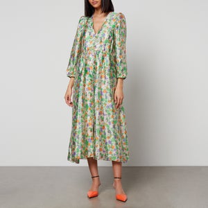 Baum Und Pferdgarten Asana Floral-Print Satin Dress