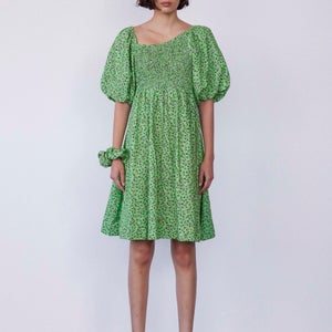 Damson Madder Adelaide Asymmetric Organic Cotton Mini Dress