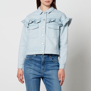 Olivia Rubin Brea Ruffle-Trimmed Denim Jacket