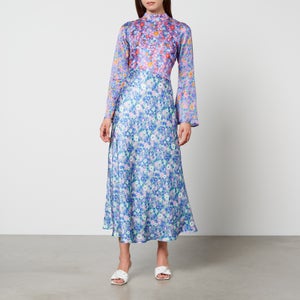 Olivia Rubin Priscilla Floral-Print Satin Maxi Dress