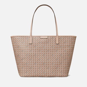 Tory Burch Ever-Ready Monogram Coated-Canvas Tote Bag