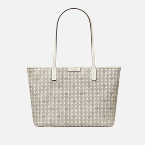 Tory Burch Small Ever-Ready Monogram Coated-Canvas Tote Bag