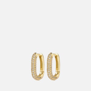 Luv AJ Pavé Chain Gold-Plated Crystals Earrings