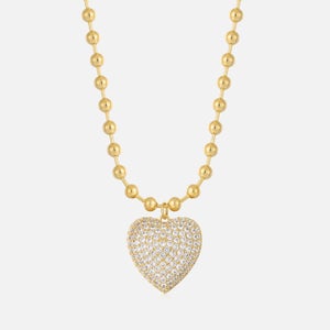 Luv AJ x For Love and Lemons Puffy Heart Gold-Plated Necklace