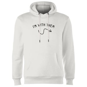 I'm With Them Left Pointer Hoodie - White