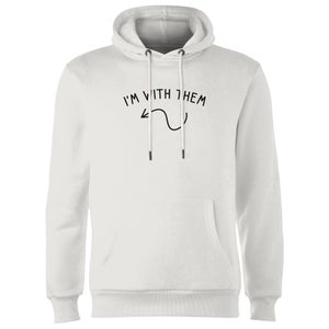 I'm With Them Right Pointer Hoodie - White