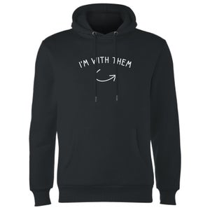 Couples I'm With Them Left Pointer Hoodie - Black