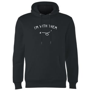 Couples I'm With Them Right Pointer Hoodie - Black