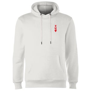 Queen Of Hearts Hoodie - White