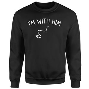 Couples I'm With Him Right Pointer Sweatshirt - Black