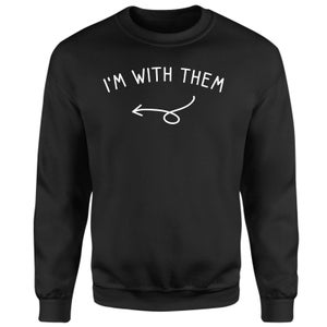 Couples I'm With Them Right Pointer Sweatshirt - Black