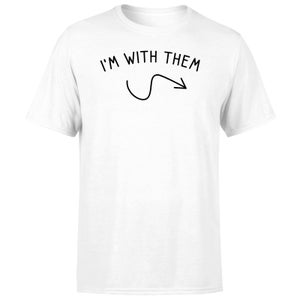 I'm With Them Left Pointer Men's T-Shirt - White