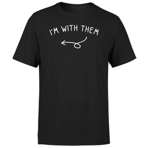 Couples I'm With Them Right Pointer Men's T-Shirt - Black