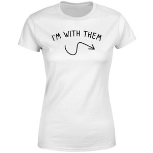 I'm With Them Left Pointer Women's T-Shirt - White