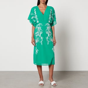 Hope & Ivy The Frances Embroidered Chiffon Dress