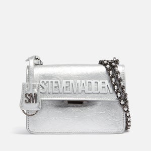 Steve Madden Women's Bbet-P Logo Cross Body Bag - Silver