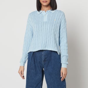 Polo Ralph Lauren Cable-Knit Cotton Polo Jumper