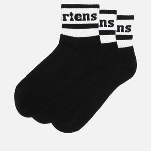Dr. Martens Short Athletic 3 Pack Socks - Black/White