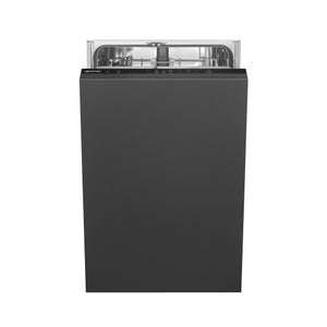 Smeg DI4522 Fully Integrated Slimline Dishwasher - Black Control Panel with Fixed Door Fixing Kit