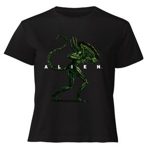 Alien Full Side Women's Cropped T-Shirt - Black