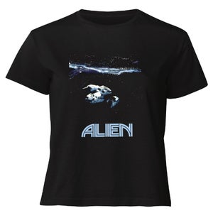 Alien Spacetravel Still Women's Cropped T-Shirt - Black