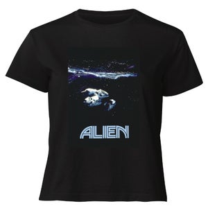 Alien Spacetravel Still Women's Cropped T-Shirt - Black