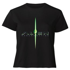 Alien Logo Women's Cropped T-Shirt - Black