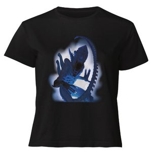 Alien Through The Smoke Women's Cropped T-Shirt - Black