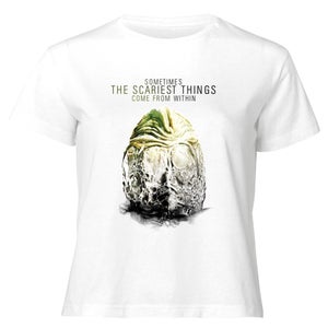 Alien The Scariest Things Women's Cropped T-Shirt - White