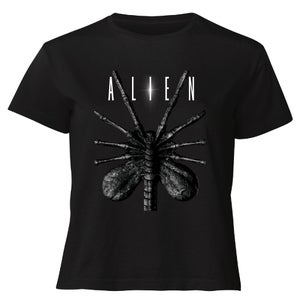 Alien Facehugger Women's Cropped T-Shirt - Black
