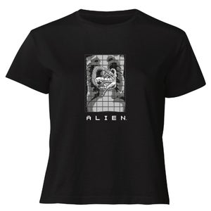 Alien X-Ray Hugger Women's Cropped T-Shirt - Black
