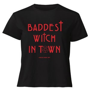 American Horror Story Baddest Witch In Town Women's Cropped T-Shirt - Black