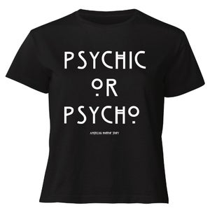 American Horror Story Psychic Or Psycho Women's Cropped T-Shirt - Black