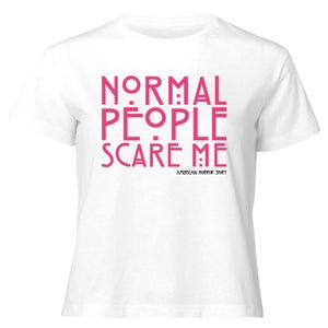 American Horror Story Normal People Scare Me Women's Cropped T-Shirt - White