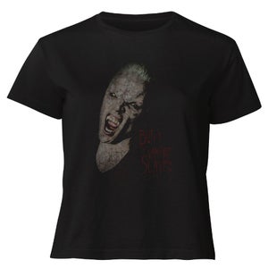 Buffy The Vampire Slayer Distress Spike Women's Cropped T-Shirt - Black