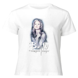 Buffy The Vampire Slayer Violet Portrait Women's Cropped T-Shirt - White